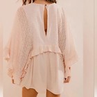 Free People Free-Est As You Are Romper Flutter Sleeves Crochet Ruffle S 287471 — photo 2