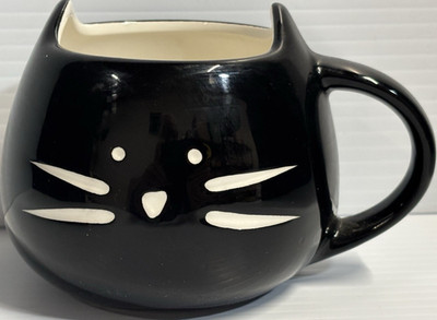 Koolkatkoo Cute Ceramic Cat Lovers Kitty Gift Idea Black Coffee Cup Mug 350ml