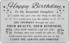 Daughter Birthday Card from Mom - Birthday Card for Daughter Adult - Happy Birth