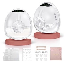 Wearable Electric Breast Pump  Double-Sealed Flange 3 Modes  9 Levels,2 Pack