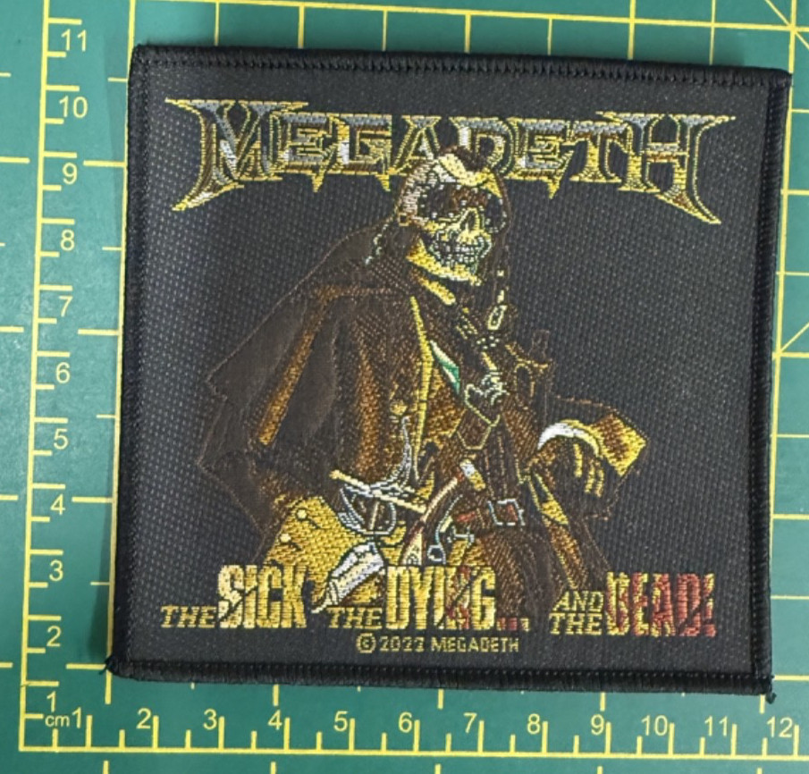 Megadeth The Sick The Dying And The Dead Woven Sew On Officially Licensed