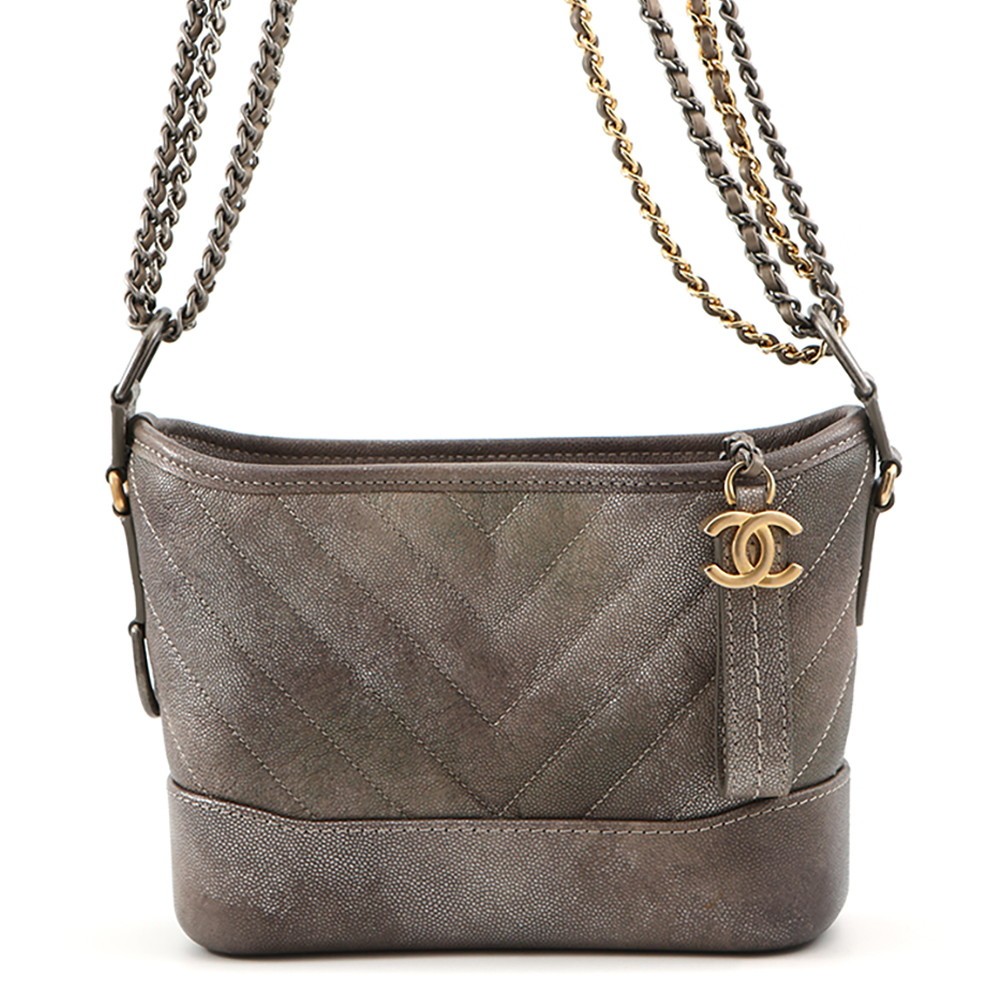 CHANEL Gabriel de CHANEL Hobo Bag Size Small Calfskin Gray Gradation A91810