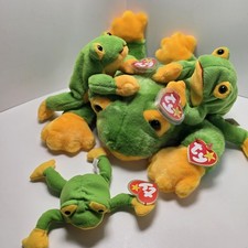 Ty Beanie Baby Smoochy Frog Lot 1 Lg Beanie Buddy 2 Md Beanie Babies 1 Sm McDon