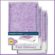 ScoopFree Disposable Crystal Cat Litter Tray Easy Cleaning Box Refill Pack 3