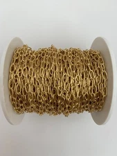 Gold Plated Brass Chain | Long Cable Chain | Gold Plated Electroplated Chain | S