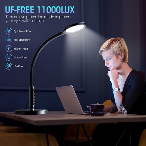 Happy Light Therapy lamp 11000 Lux,LED UV-Free Sunlight lamp,Full Spectrum Ha... - Picture 6 of 8