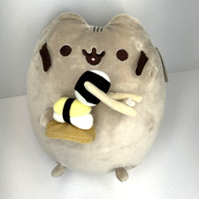 Pusheen Snackable Sushi Cat Chopsticks Gund Stuffed Plush Animal 9.5" with Tag