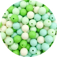 1000PCs 6mm Mixed Color Acrylic Round Beads, Assorted Plastic Gumball Bubble...