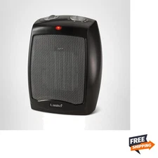 CD09250 Ceramic Adjustable Thermostat Tabletop or Under-Desk Heater, 9 Inches...