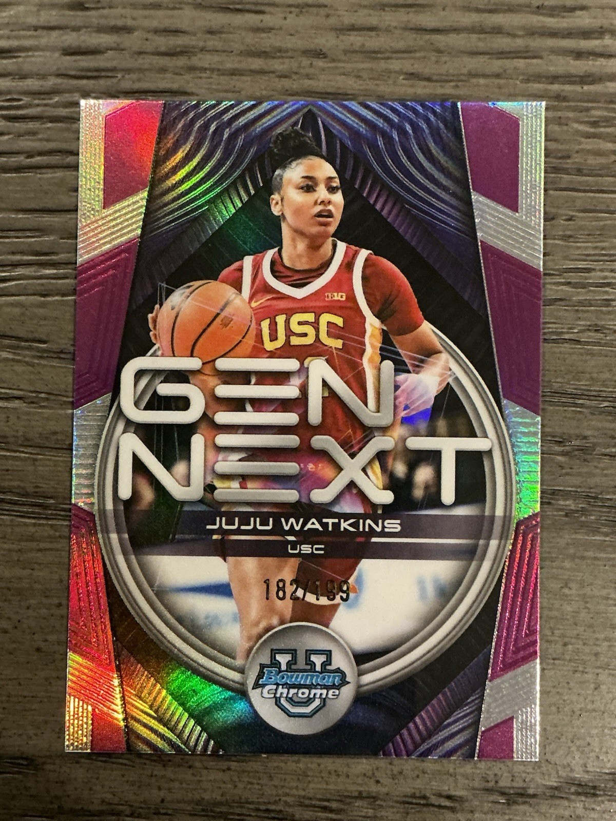 2025-26 Bowman Chrome Gen Next JuJu Watkins #GN-8 USC Fuchsia Refractor /199 🔥