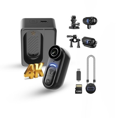 4K Mini Body Camera Action Cam with Audio & Video Recording -128G Thumb Size ...