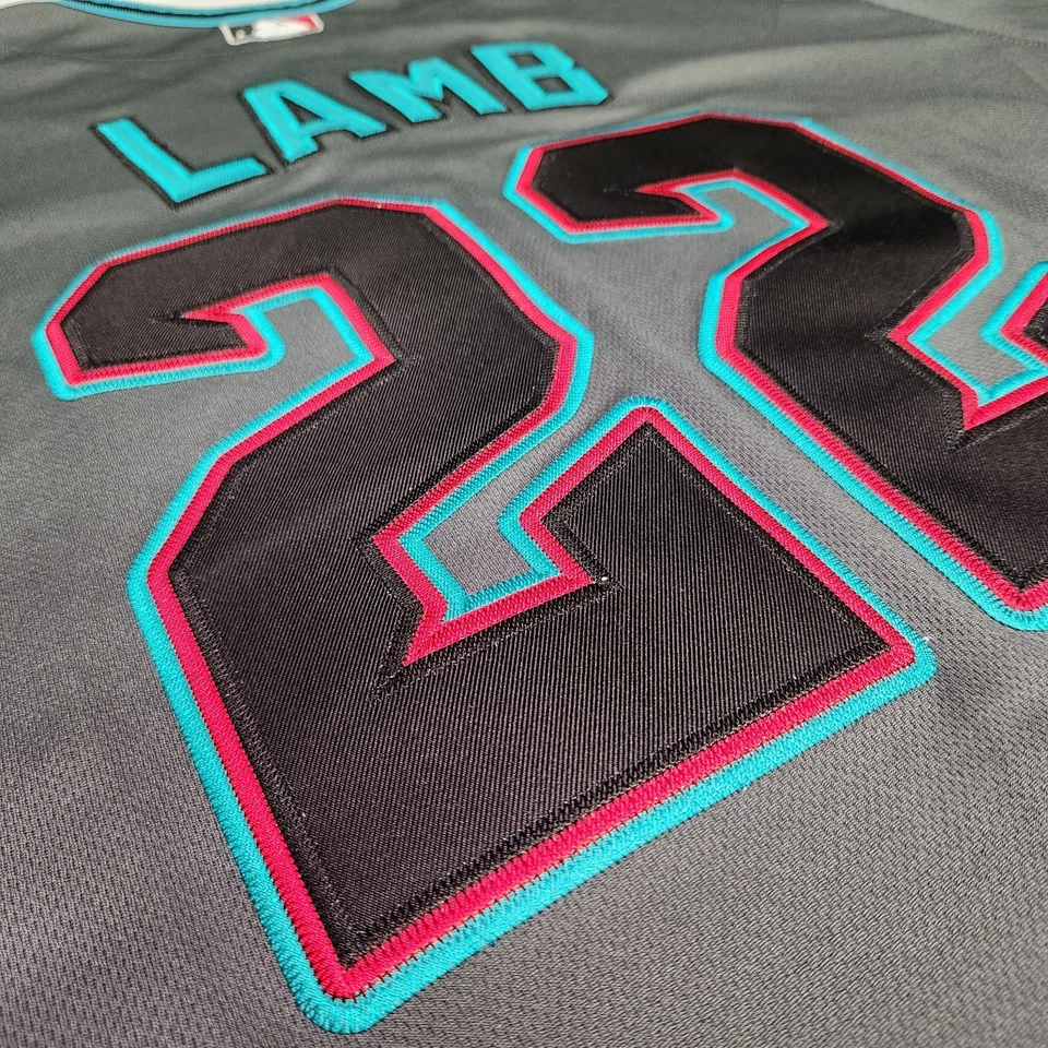 Jersey Arizona Diamondbacks Jake Lamb #22 Majestic FlexBase Auténtico 44 Gris Foto 4 de 4