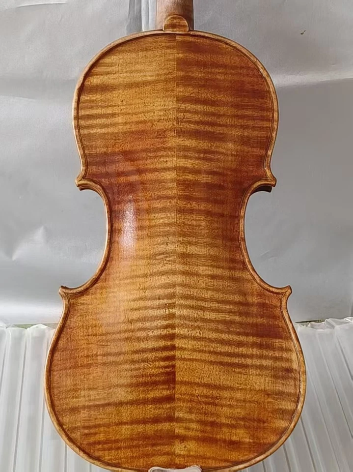 4/4 violin Amati model solid Flamed maple back spruce top hand antique made No6 - Image 4 of 4