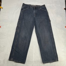 Lee Dungarees Carpenter Jeans Boys 14H Blue Denim Relaxed Straight - 29X26.5
