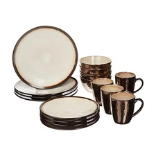 Anastasia Cream 16-Piece Dinnerware Set, Service For 4