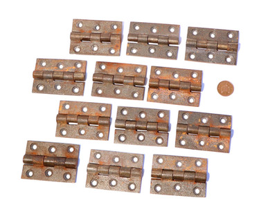 12 x Chunky Iron Metal Hinges for BOXES / DOORS etc. 64mm x 46mm #LCC10