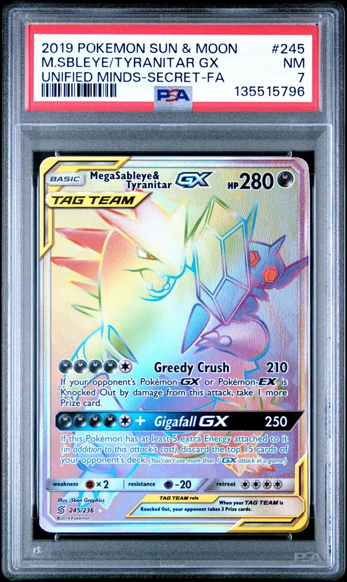 Mega Sableye & Tyranitar GX (Secret) 245/236 Sm-Unified Minds Holo