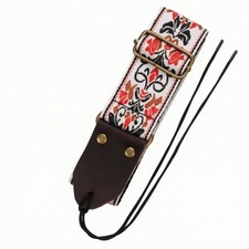 Embroidered Guitar Strap Wide Guitar Strap Long-Lasting Stitching