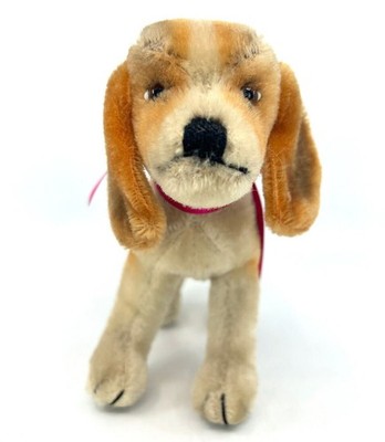 Steiff Biggie Beagle Dog 1950s standing 17cm 7in Mohair Plush no