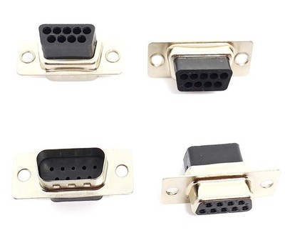 Connectors Pro 20 Pack of DB9 Male + Female D-Sub Crimp Type Connectors, 20 Pcs