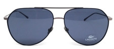 Lacoste Unisex Pilot Sunglasses L209S Silver/Blue 61mm New Authentic Brand New