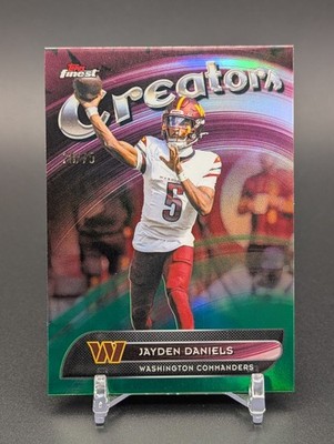 2025 Topps Finest - Creators Insert #CR-30 - Jayden Daniels Green Parallel /75