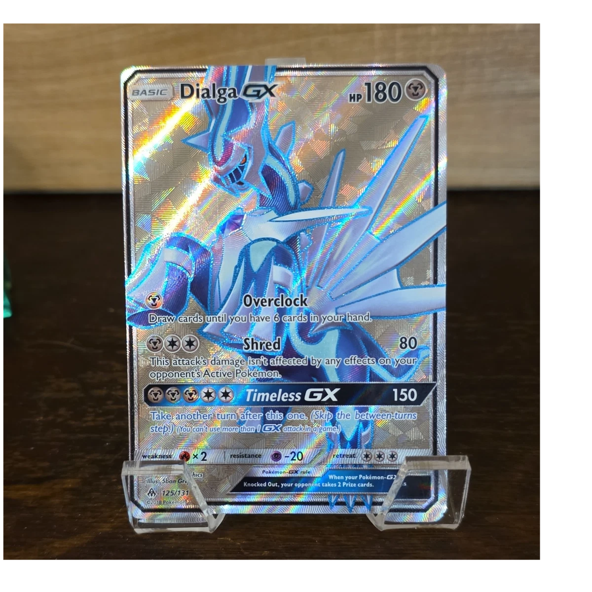 pokemon red and blue cards PSA 7 FA/DIALGA GX FORBIDDEN LIGHT-SECRET main image 0