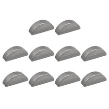 Woodruff Keys, 10pcs Steel 7mm Width x 11mm Height x 28mm Diameter