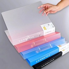 A4 2 Ring Binder File Folder 200 Sheets Document Organizer Office