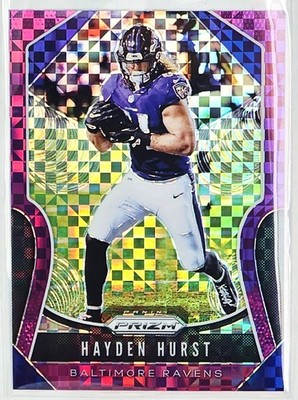  2019 Hayden Hurst Panini Purple Power Check Prizm #69 SSP #2/49 Ravens 