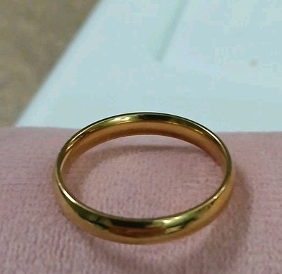 18 Karat Gold Lagenlook Größe 11 Damen oder Herren Ring Neu