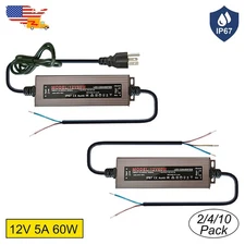 60W IP67 Waterproof Led Driver 12V 5A Led Power Supply 12V For Outdoor Led Strip