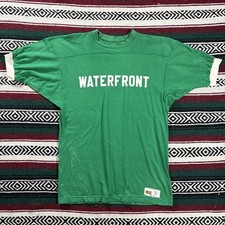 Vintage 70s Russell Athletic Jersey Size L Green Waterfront
