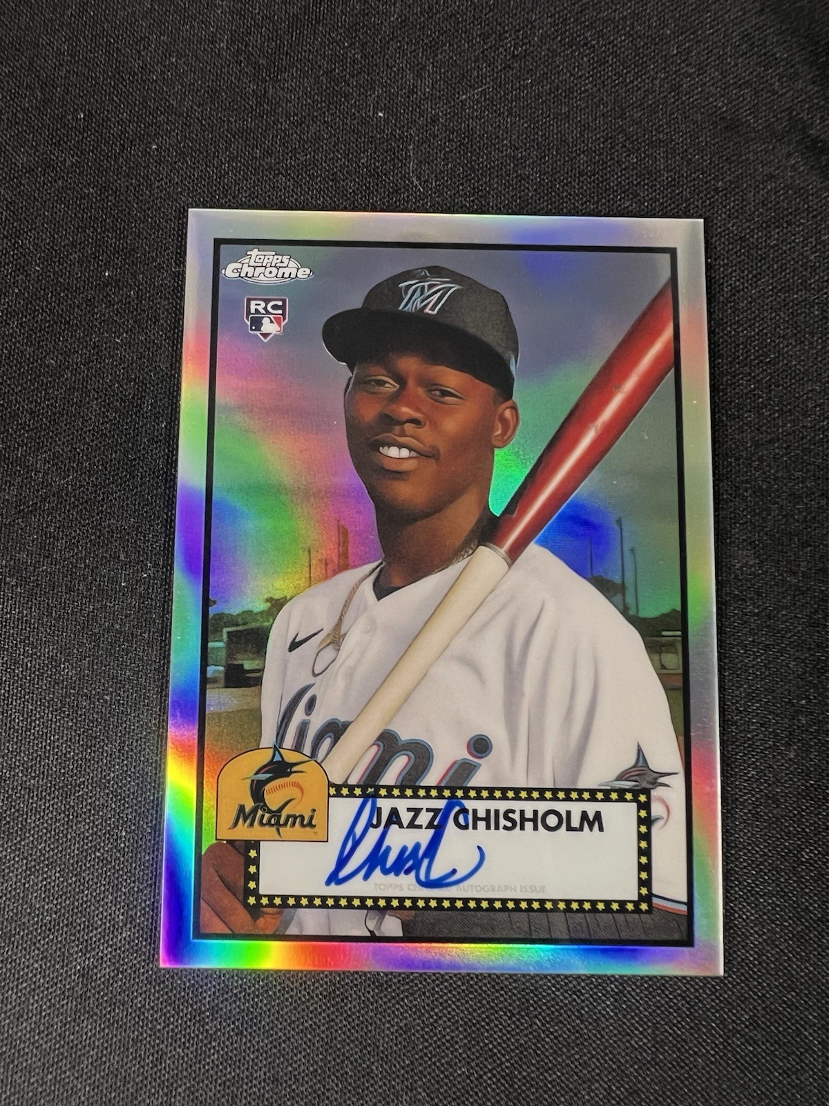 2021 Topps Chrome Platinum Anniversary Jazz Chisholm Rookie Refractor Auto /199