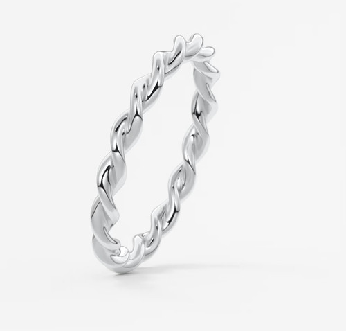 Frank Darling - Canule Eternity Ring - Size 4 - 14k White Gold