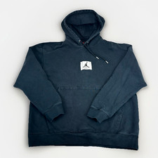 Jordan Hoodie Men XL Black Essentials Flight Jumpman Patch Cotton DA9816-010