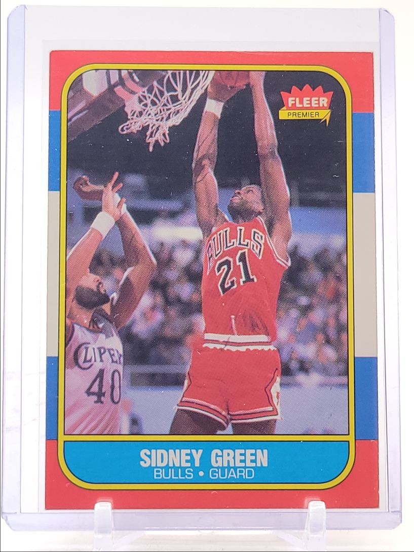 SIDNEY GREEN 1986-87 FLEER PREMIER BASKETBALL ROOKIE BULLS #40 RC Q3387