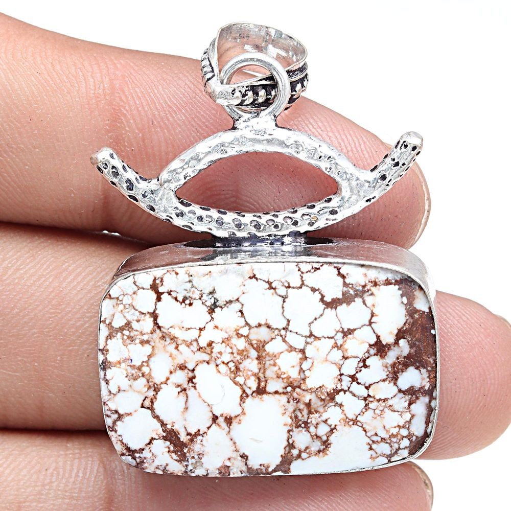 Wild Horse Jasper Gemstone Antique Handmade Necklace 1.75 Inches-image