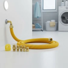 60-Inch  Flex Gas Line Connector Kit for Safe Appliance Use