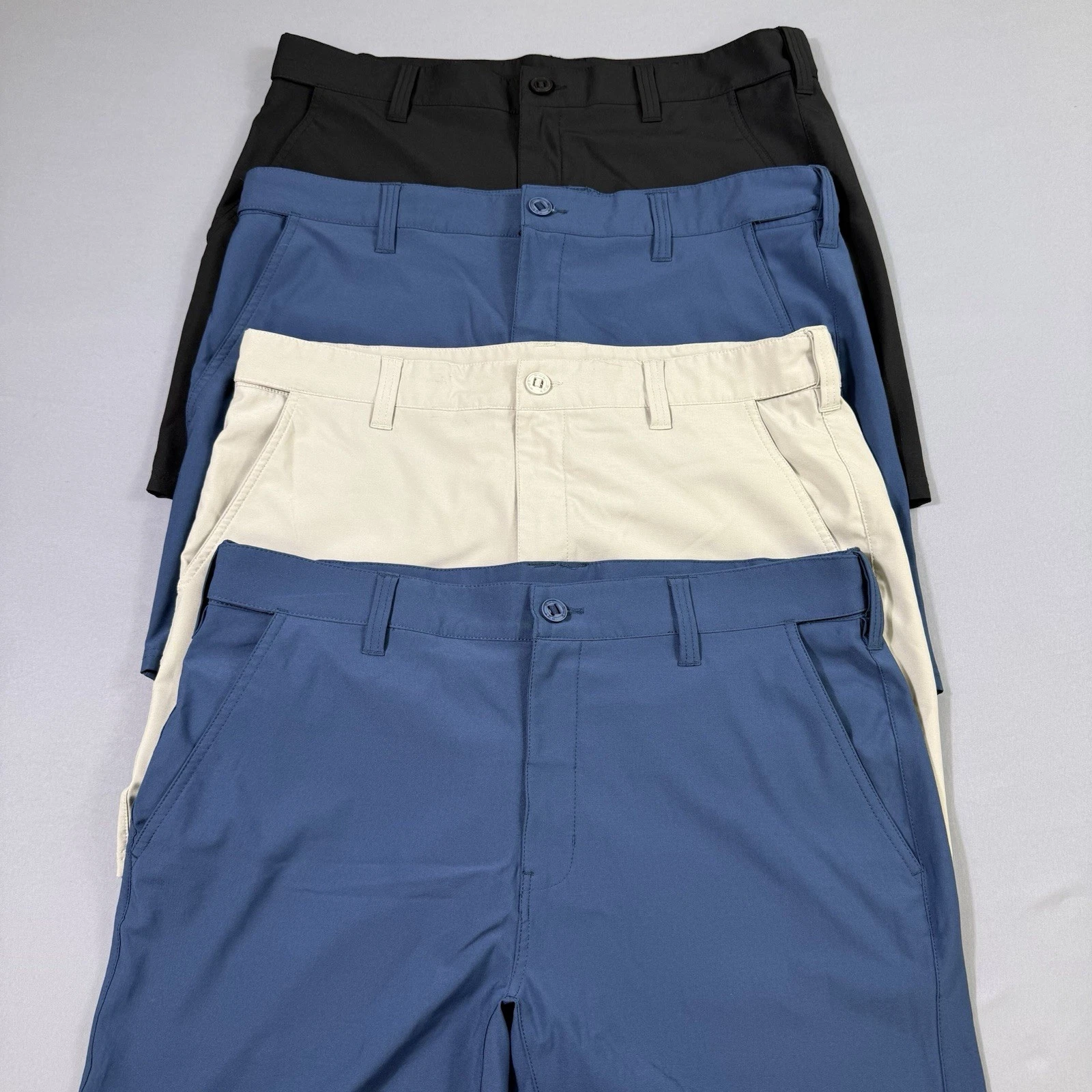 Lot Of 4 Huk Pursuit Fishing Shorts Mens XXL Black/Navy/Beige 6” Inseam Boating