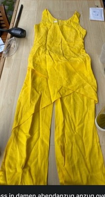 Dress In Damen Overall Sommer Anzug Gelb Gr 36