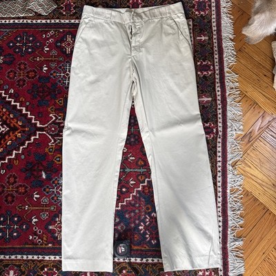 MAISON MARTIN MARGIELA Size 38 Khaki Cotton Blend Button Fly Casual Pants