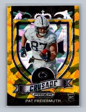 2021 Panini Prizm Draft Picks Collegiate #173 Pat Freiermuth Gold Ice