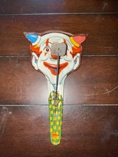 Vintage US METAL TOYS Clown Clapper Noise Maker with bonus noisemaker
