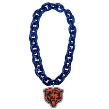 Aminco NFL Chicago Bears Head Fan Chain Magnet Blue Chain