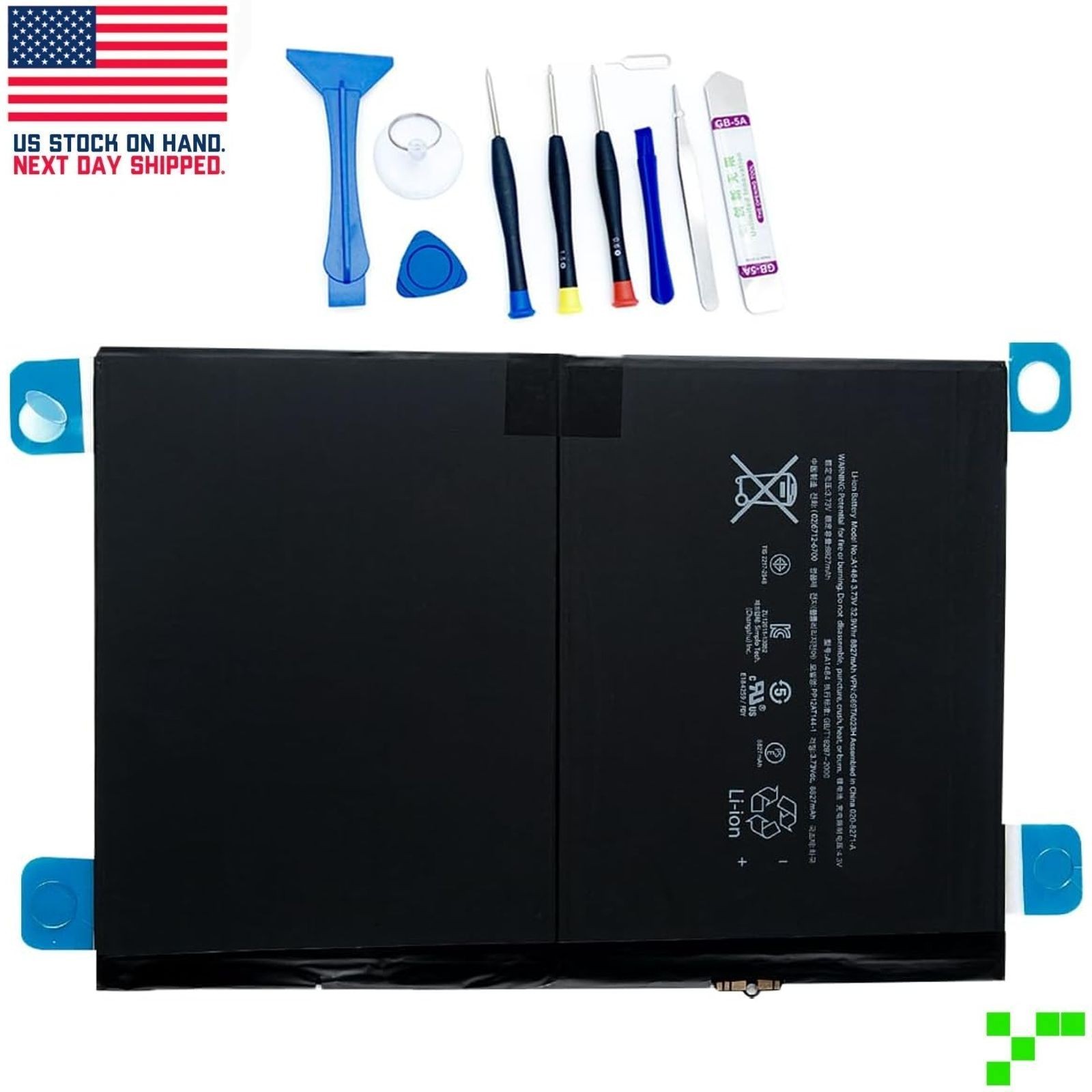 For iPad 7th 8th Gen A1484 A1474 A1822 A2197 A2200 8827 mAh Li-ion Battery Tool
