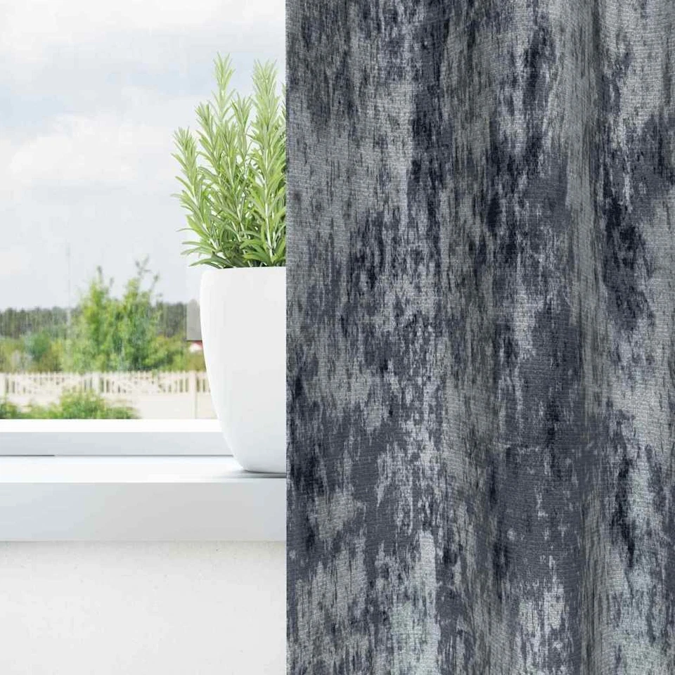 vidaXL Tenda con tende 2 pcs Grigio Argento 175 x 140 cm Velluto - Immagine 2 di 4