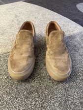 John Varvatos Rich Brown Suede Slip On Shoes 315 Handmade In Portugal Size 8