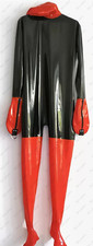 Latex polish Gummi Catsuit bodysuit mask mittens socks customized 0.4mm 1116