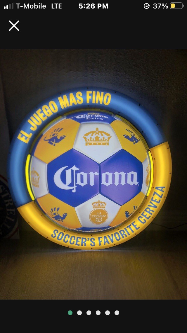 New Corona Animated Motion Soccer ⚽️ 3D Ball LED Measures 24”Inches Round 